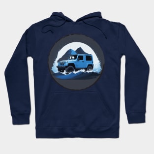 Jeep vehicle dark blue design Hoodie